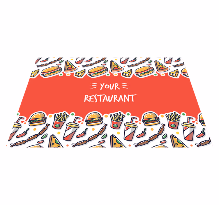 Individuais de mesa com nome Fast food com nome - TenStickers