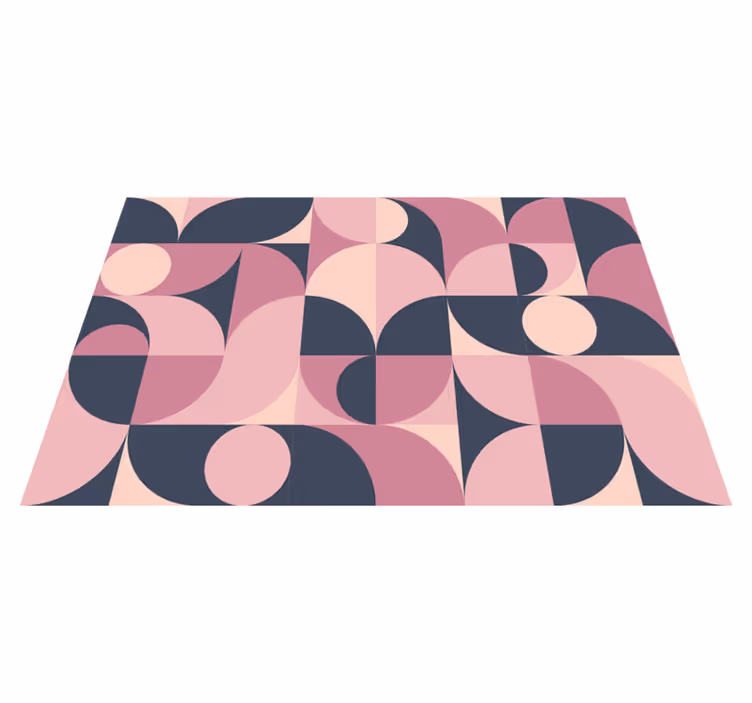Individuais de mesa modernos com padrões geométricos curvos - TenStickers