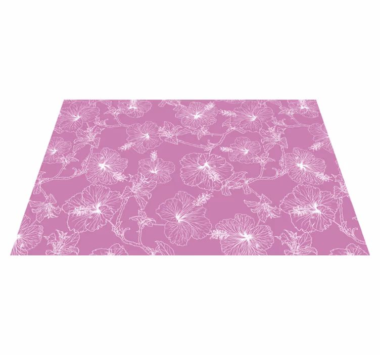Individuais de mesa originais com padrão floral contornado - TenStickers