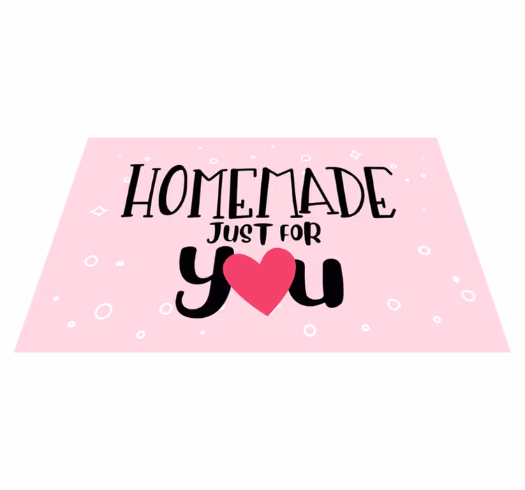 Individuais de mesa com texto design de coração caseiro - TenStickers