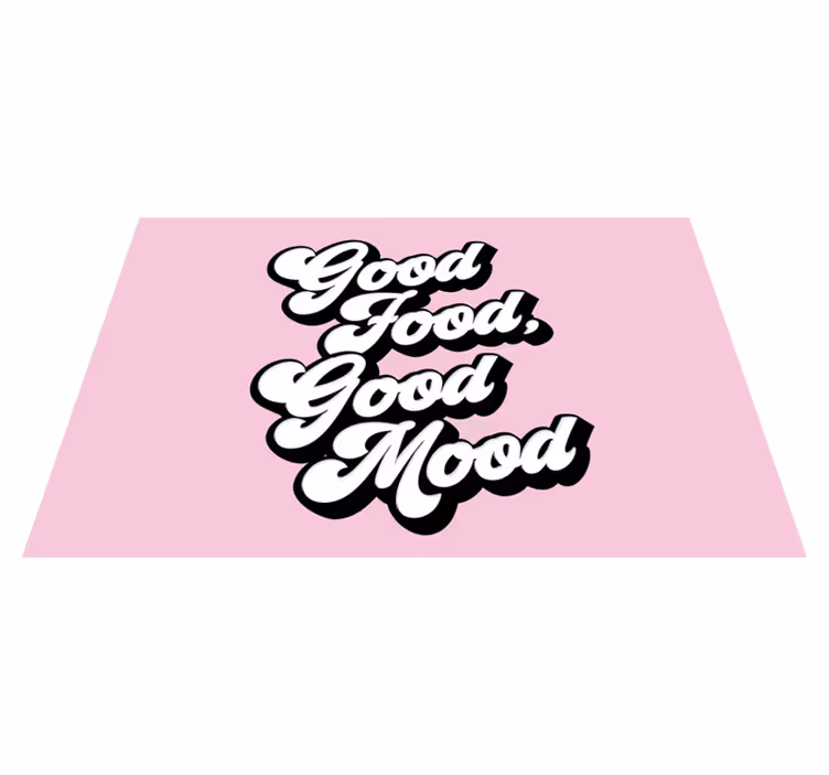 Individuais de mesa para casa Boa comida bom humor - TenStickers