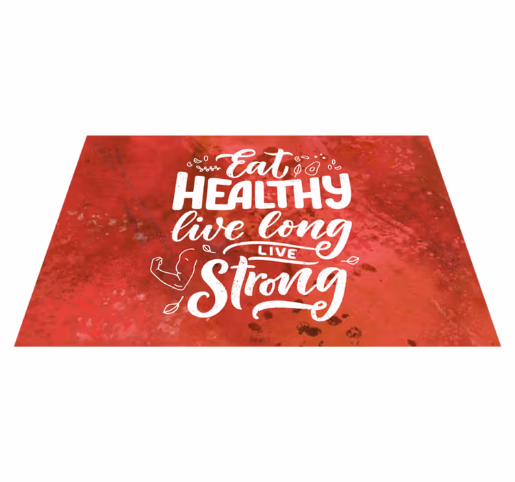 Individuais de mesa com texto comer saudável viver forte - TenStickers