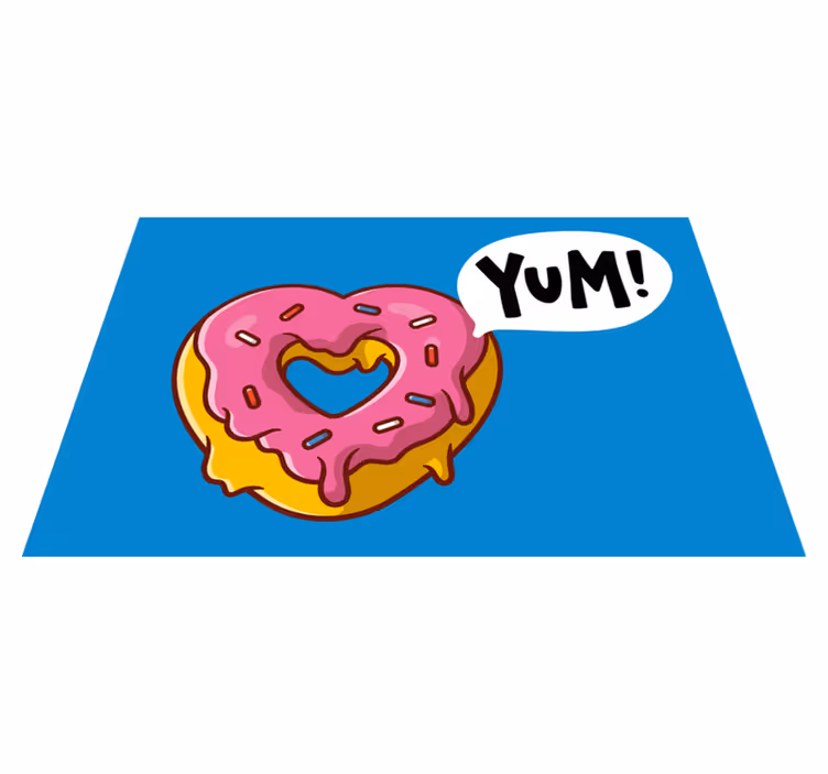 Individuais de mesa para casa Donut de amor fofo com mensagem de  - TenStickers