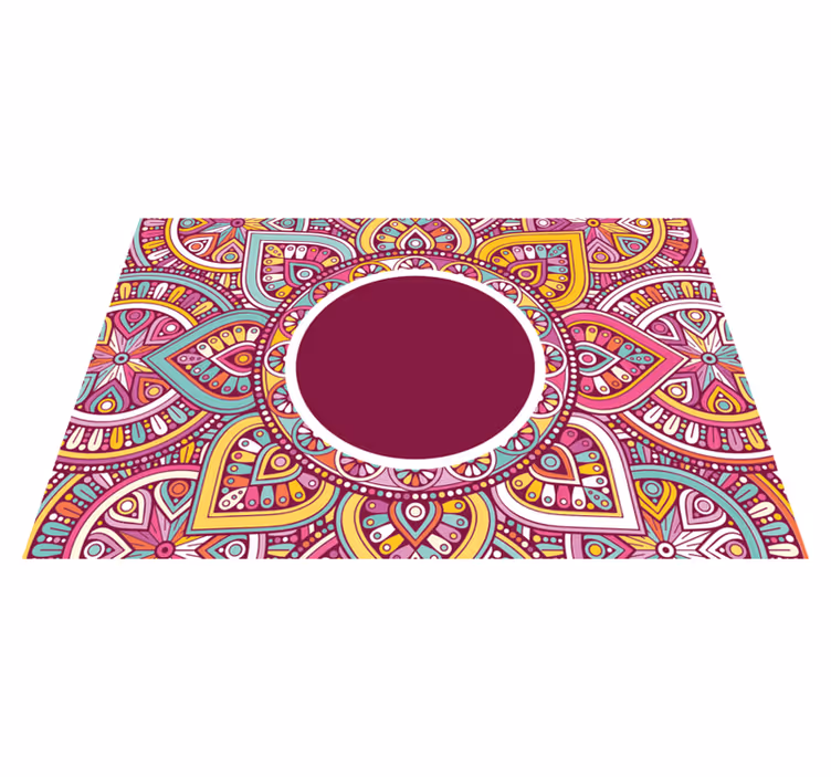 Individuais de mesa originais com padrão mandala colorido - TenStickers