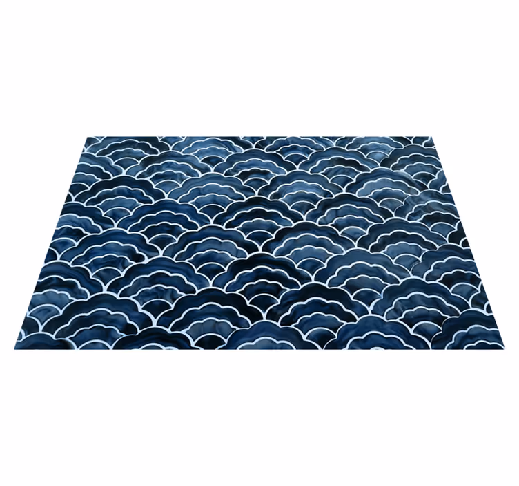 Individuais de mesa elegantes Padrão de onda japonês - TenStickers