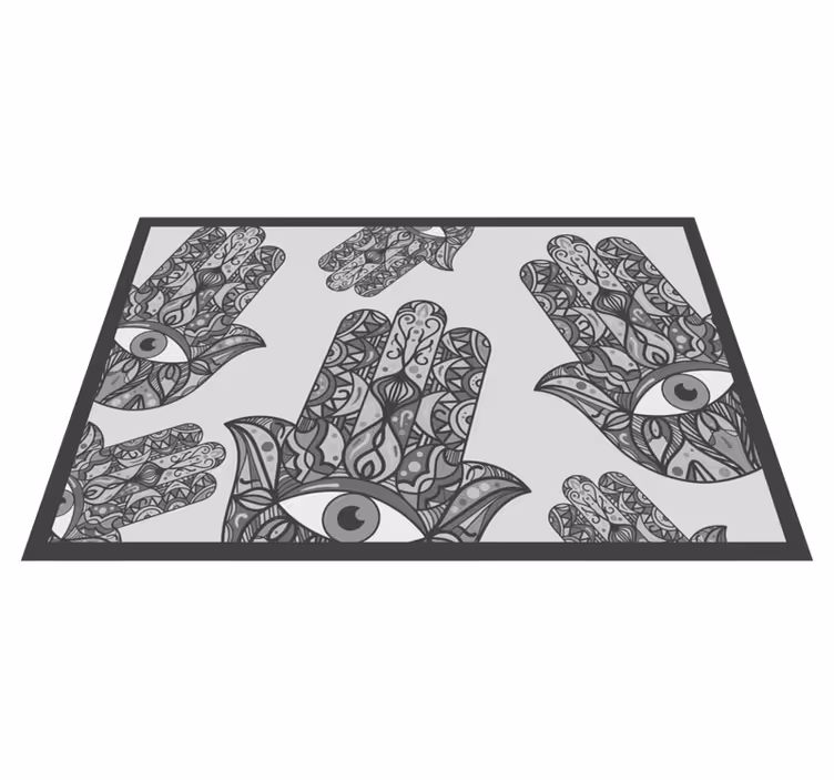 Individuais de mesa originais com padrões de mãos intricados - TenStickers