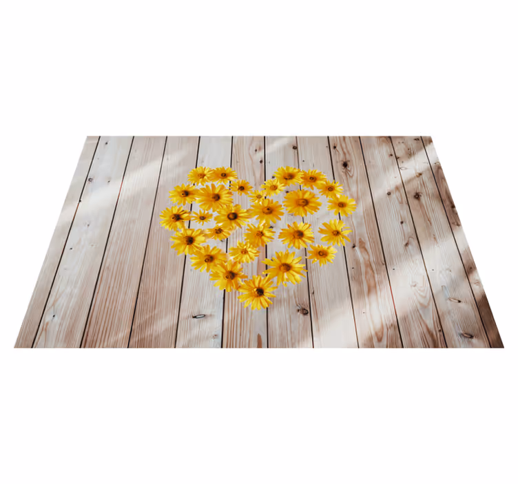 Individuais de mesa originais arranjo floral coração - TenStickers