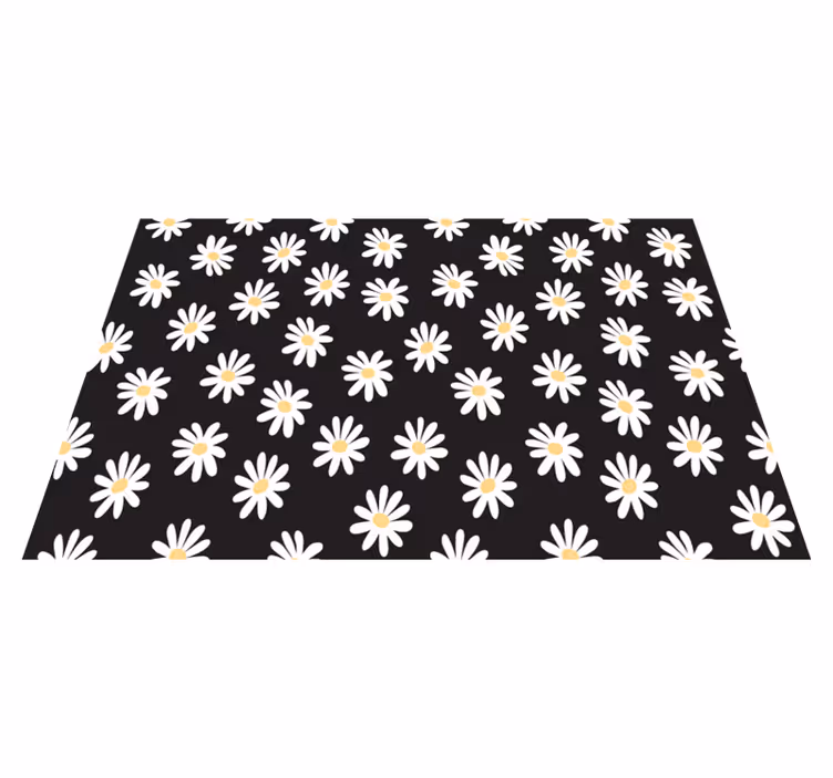 Individuais de mesa elegantes Margaridas pretas - TenStickers