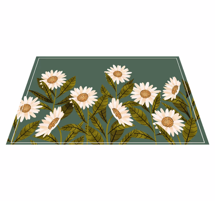 Individuais de mesa originais com motivo floral de margarida - TenStickers