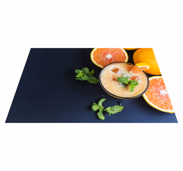 Individuais de mesa para casa bebida cítrica fresca - TenStickers
