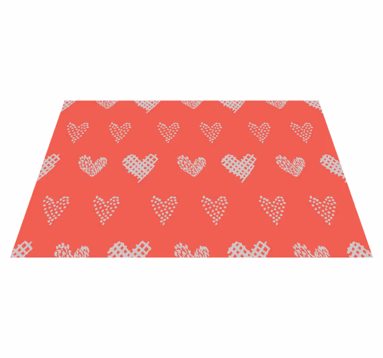 Individuais de mesa de texturas com padrão de coração - TenStickers