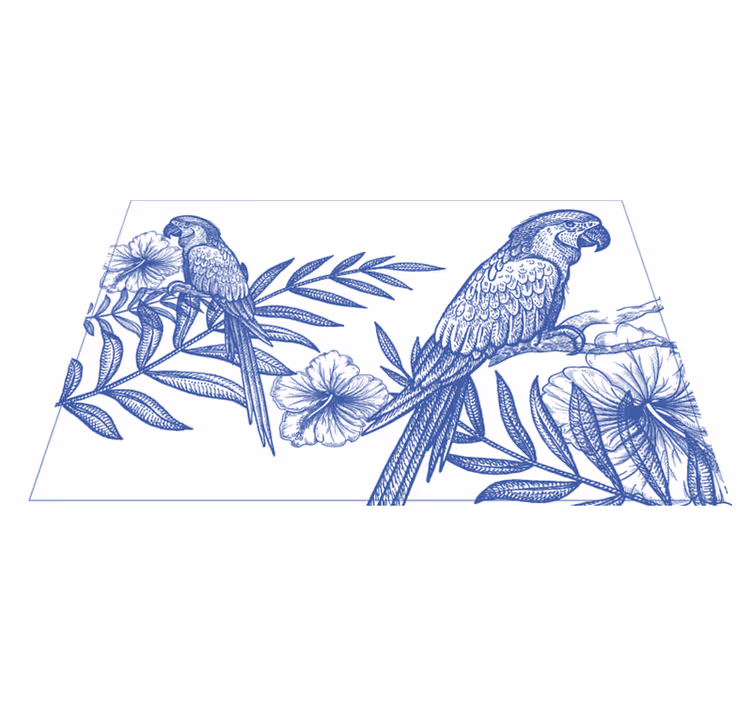 Individuais de mesa originais arranjo de papagaios elegantes - TenStickers