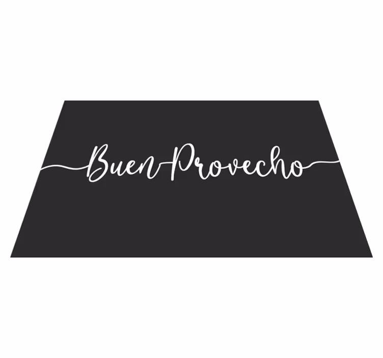 Individuais de mesa com texto afirmando a comida elegante - TenStickers