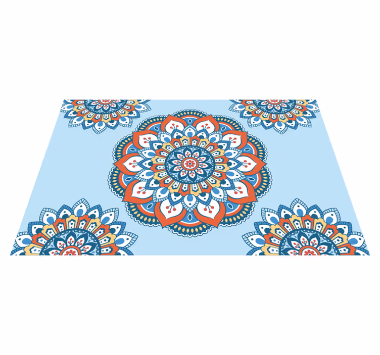 Individuais de mesa originais com motivo mandala vibrante - TenStickers