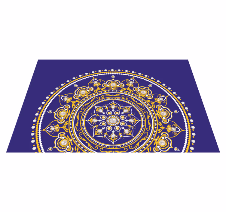 Individuais de mesa originais mandala dourada intricada - TenStickers
