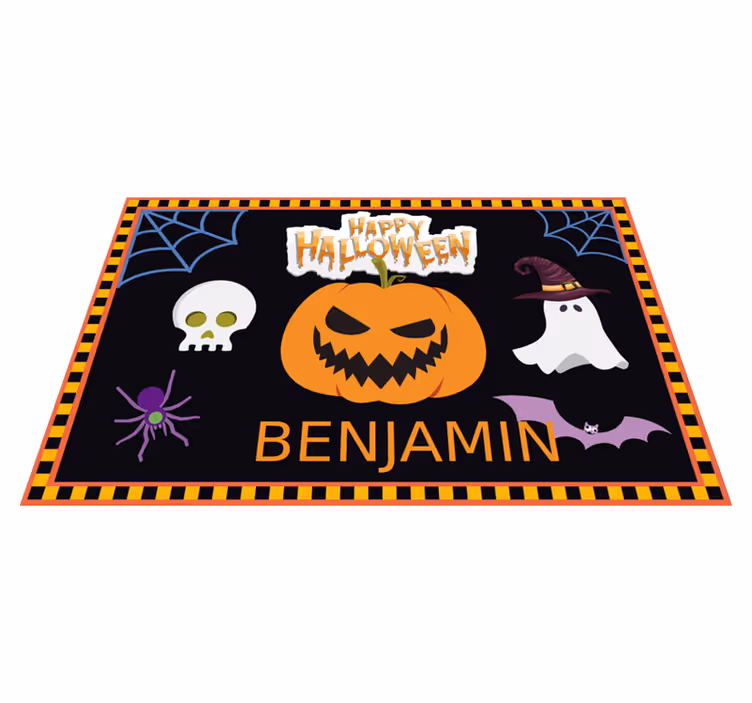Individuais de mesa retangulares Padrão de halloween para criança - TenStickers