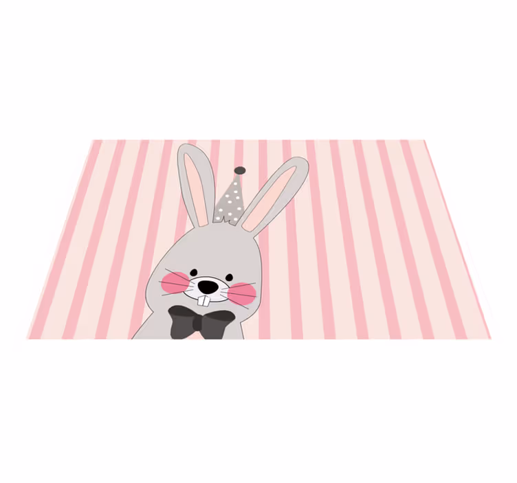 Individuais de mesa infantis Coelhinho de aniversário inteligente - TenStickers