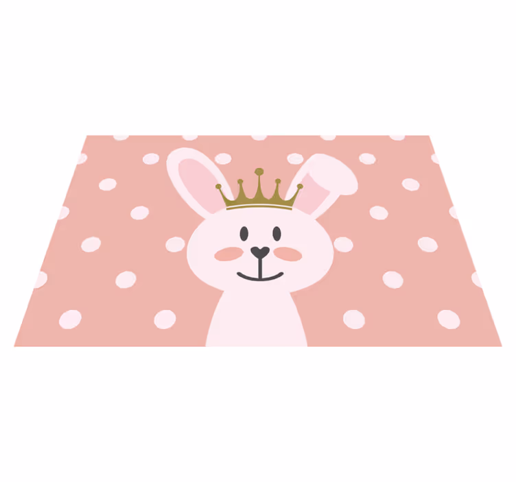 Individuais de mesa infantis coroa de coelho fofa - TenStickers