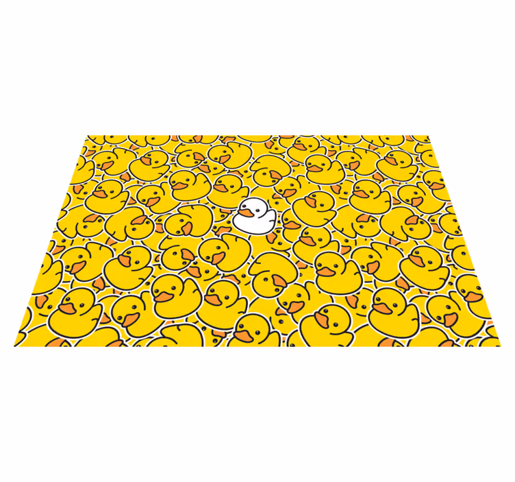 Individuais de mesa modernos Pato branco fofo diferente - TenStickers