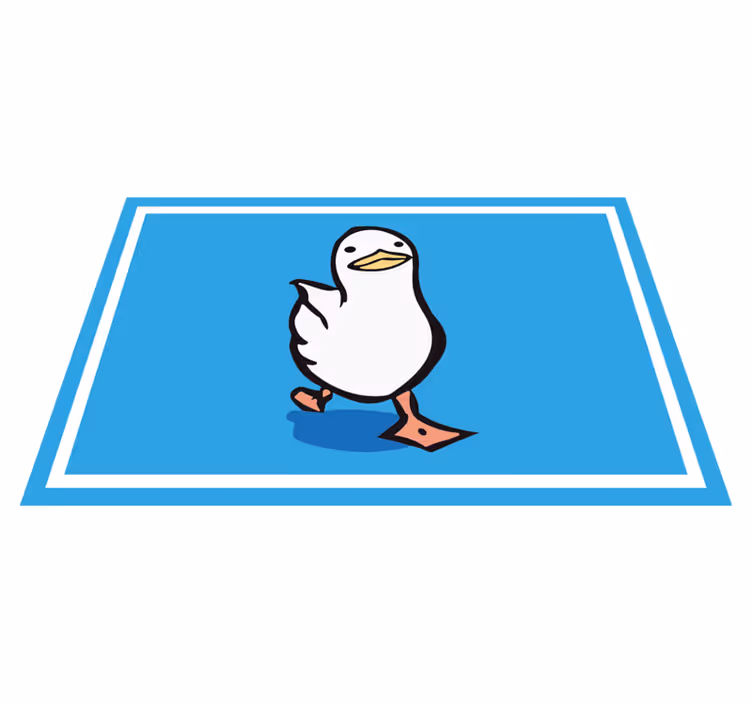 Individuais de mesa modernos Pato andante presunçoso - TenStickers