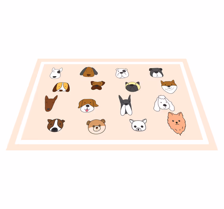 Individuais de mesa infantis coleção faces de animais - TenStickers