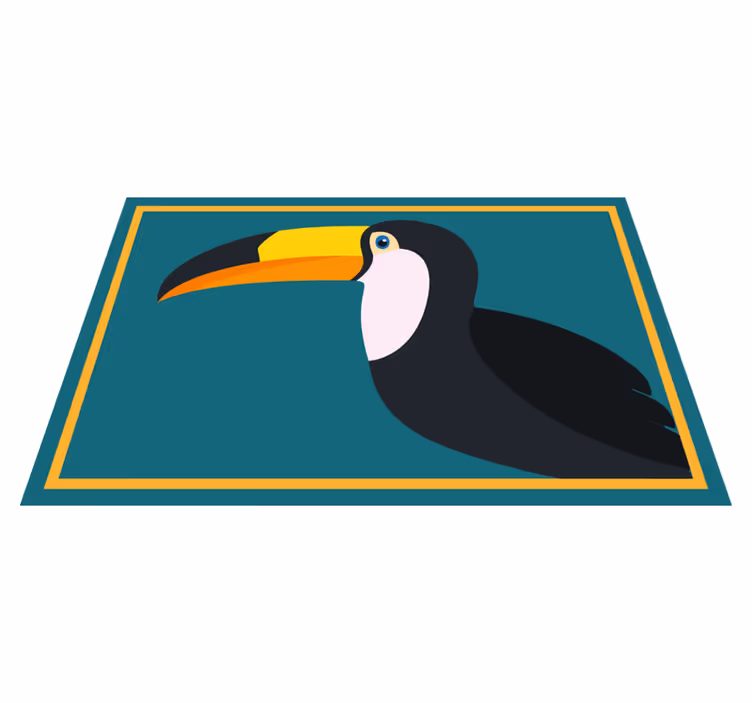 Individuais de mesa modernos Desenho animado tucano colorido - TenStickers