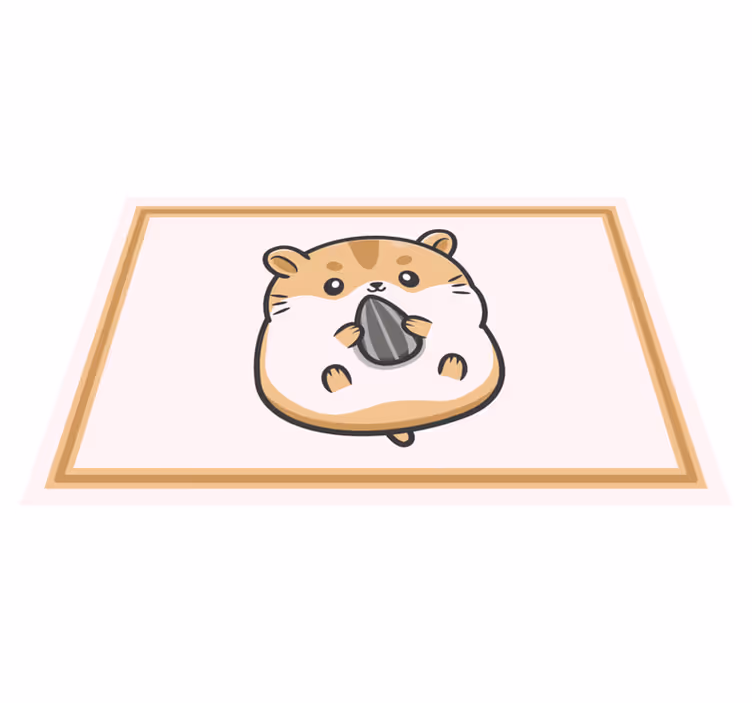Individuais de mesa modernos Desenho de hamster fofo - TenStickers