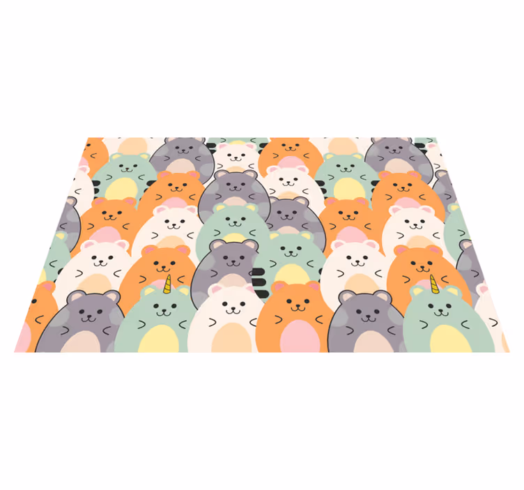 Individuais de mesa infantis caras de animais adoráveis - TenStickers