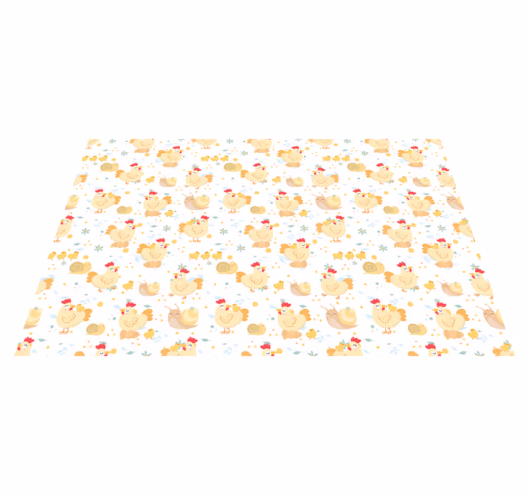 Individuais de mesa modernos Granja desenho animado de galinhas e - TenStickers