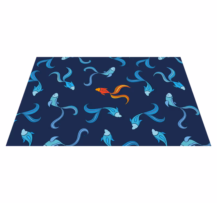 Individuais de mesa originais com motivo de peixes vibrantes - TenStickers