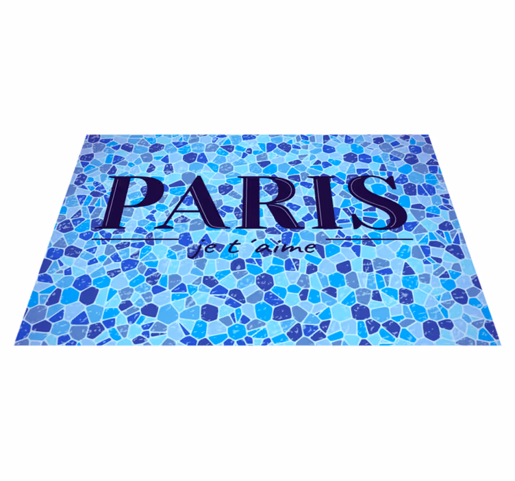 Individuais de mesa com texto citação de amor em paris - TenStickers