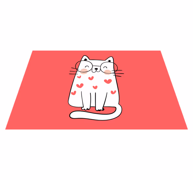 Individuais de mesa infantis personagem de gato adorável - TenStickers