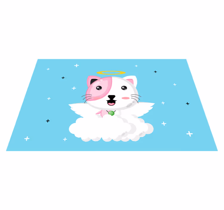 Individuais de mesa infantis Gato anjo - TenStickers
