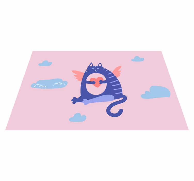 Individuais de mesa infantis Adorável gato voador - TenStickers