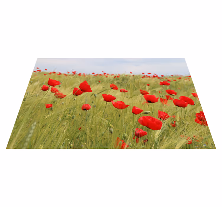 Individuais de mesa com flores Rosas vermelhas em um campo verde - TenStickers