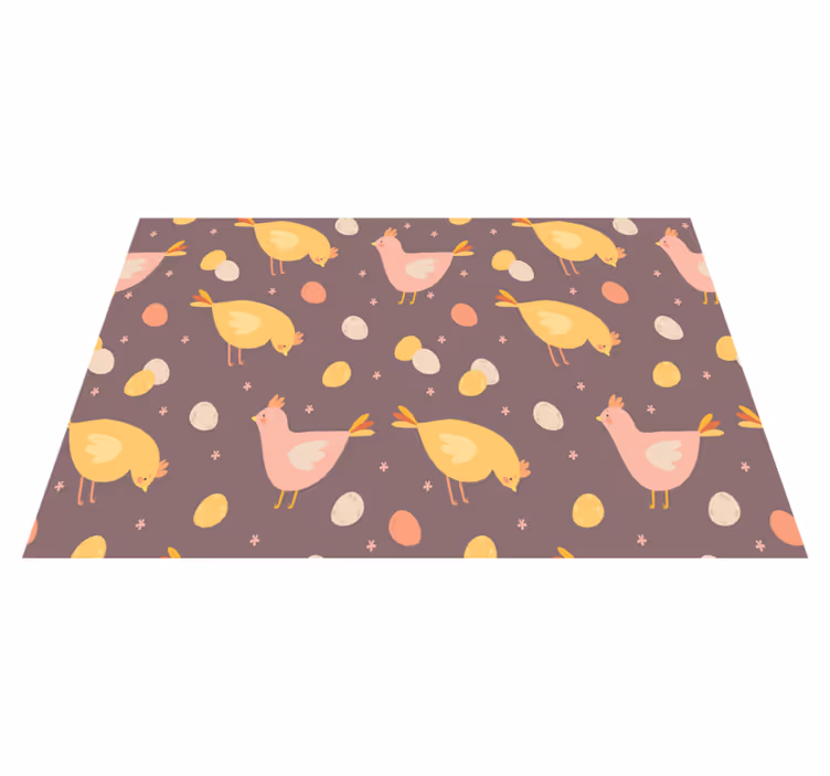 Individuais de mesa para casa Padrão de ovos de galinha coloridos - TenStickers