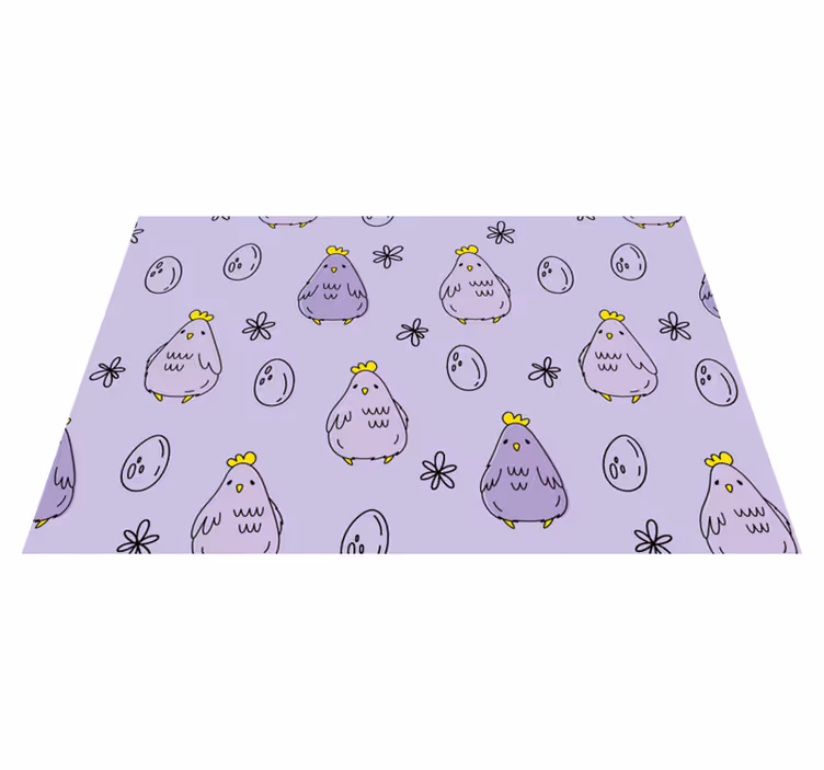 Individuais de mesa infantis com padrão de pintinhos fofos - TenStickers