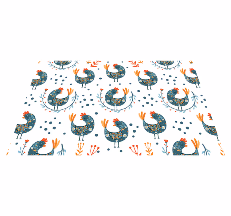 Individuais de mesa originais com estampa de galo colorido - TenStickers