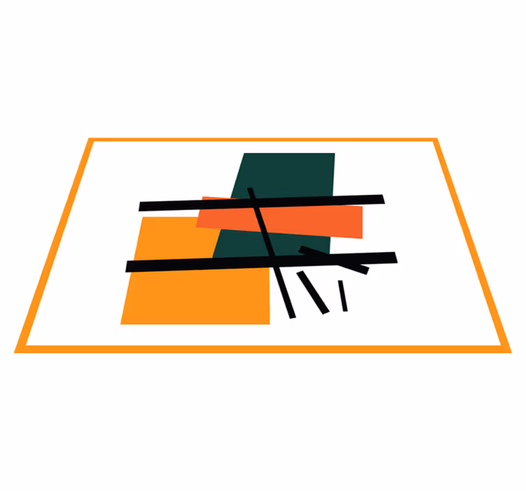 Individuais de mesa originais Quadrados e retângulos arte abstrat - TenStickers