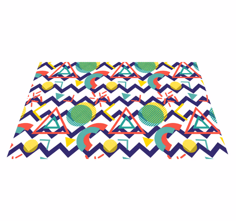 Individuais de mesa originais Pintura geométrica de cores fortes - TenStickers