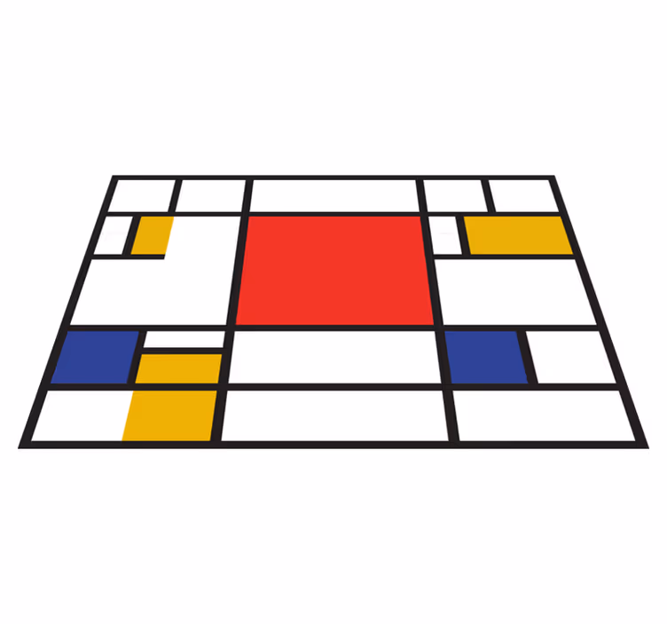 Individuais de mesa originais Arte geométrica mondriana - TenStickers
