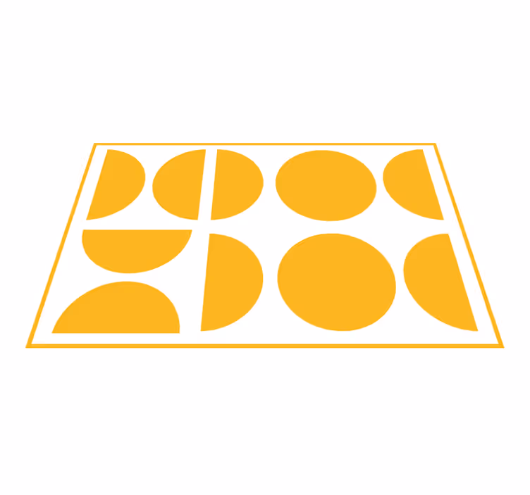 Individuais de mesa modernos forma amarela geométrica - TenStickers