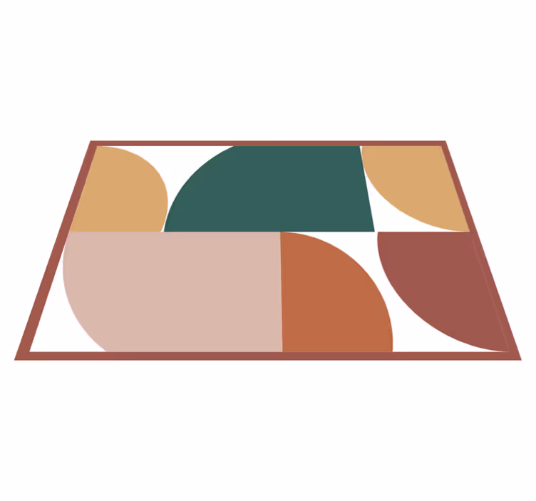 Individuais de mesa modernos segmentos de cor geométricos - TenStickers