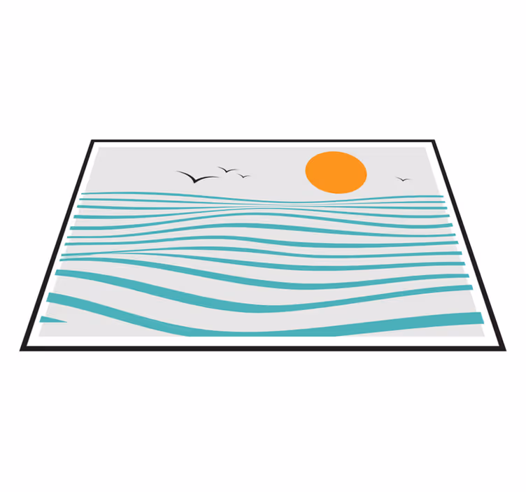 Individuais de mesa modernos com design de ondas elegantes - TenStickers