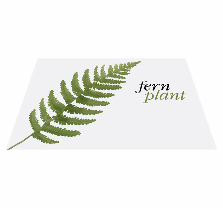 Individuais de mesa com texto Planta de samambaia minimalista - TenStickers