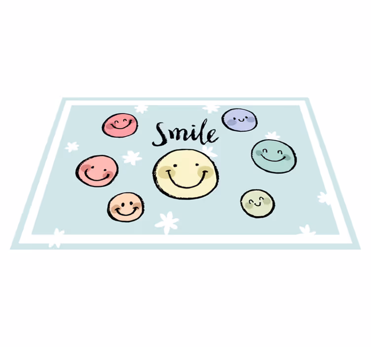 Individuais de mesa originais Emoticons de sorriso colorido de gi - TenStickers
