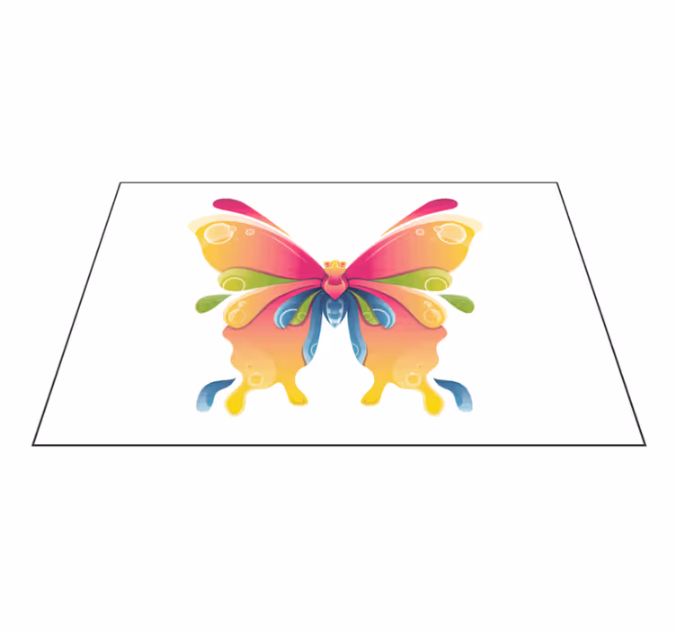 Individuais de mesa originais Borboleta pintada colorida - TenStickers