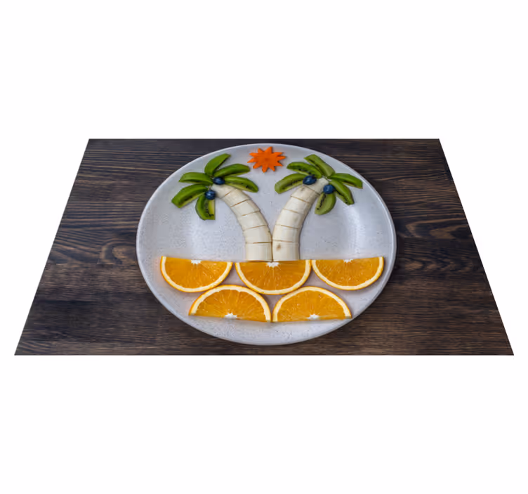 Individuais de mesa originais arranjo de frutas tropicais - TenStickers