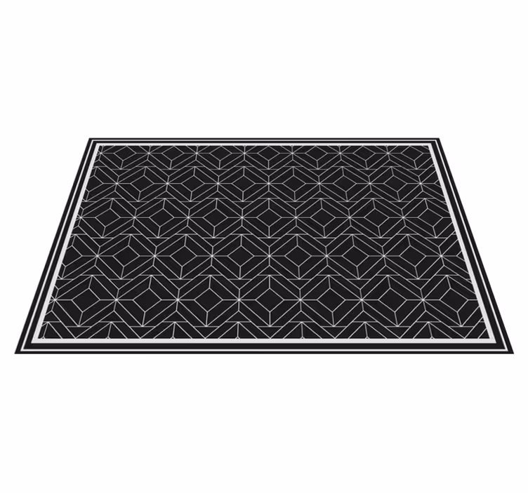 Individuais de mesa modernos superfície geométrica preta - TenStickers