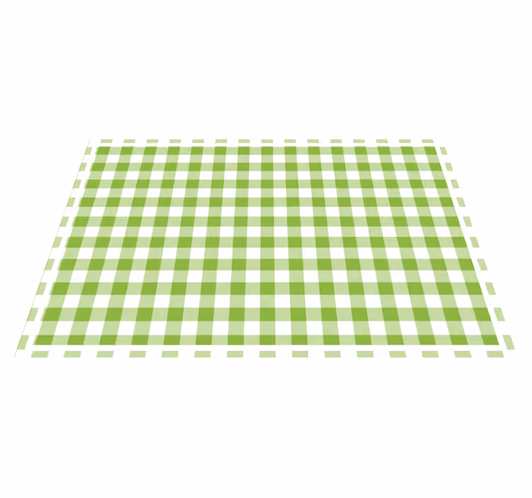 Individuais de mesa de texturas padrão xadrez verde - TenStickers